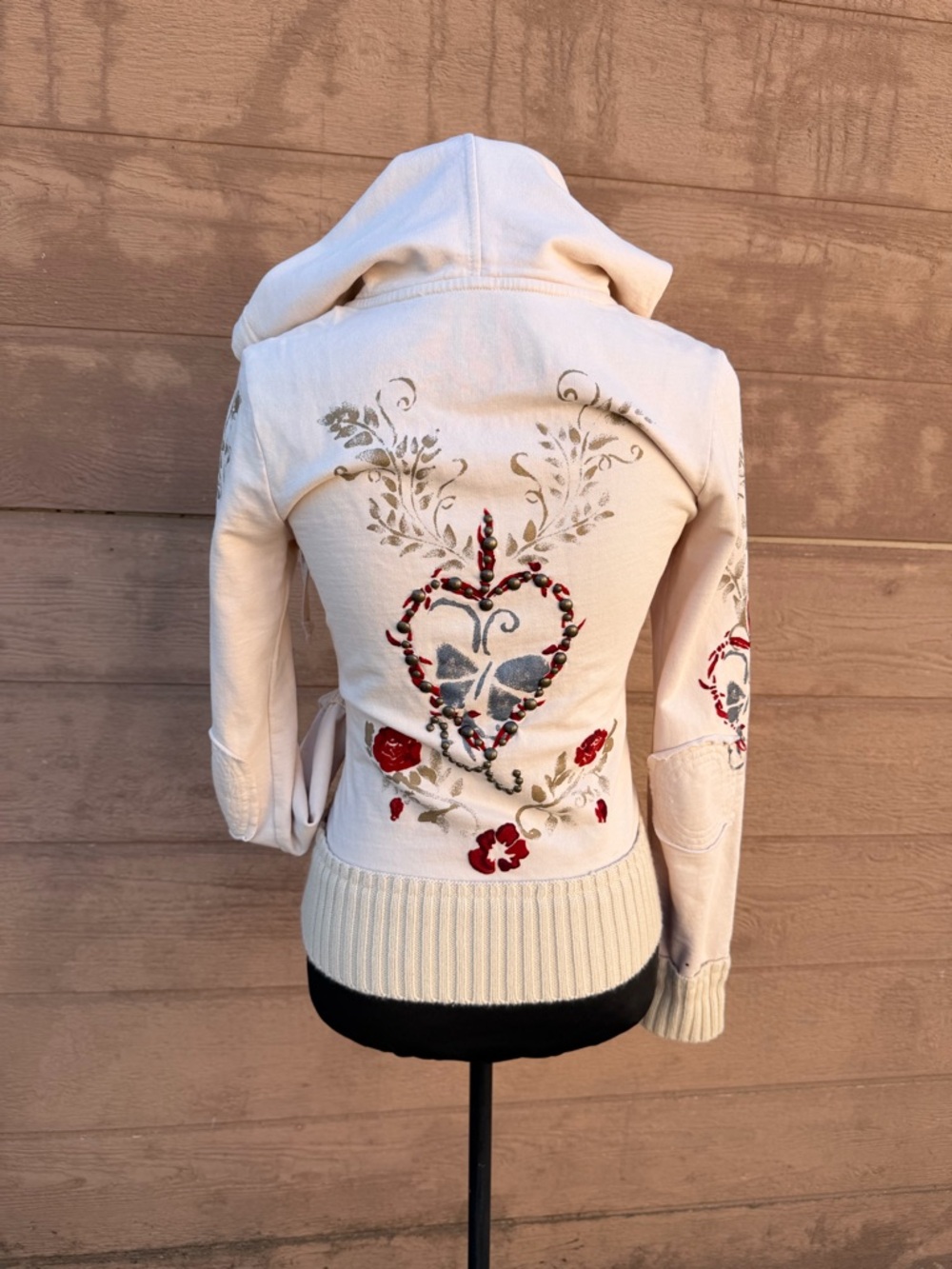 Vintage Twisted heart full zip hoodie